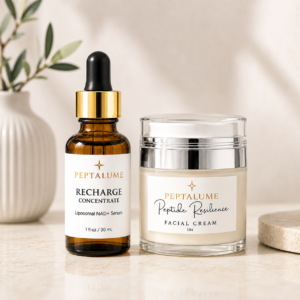 Peptalume Recharge Concentrate and Peptide Resilience Facial Cream set