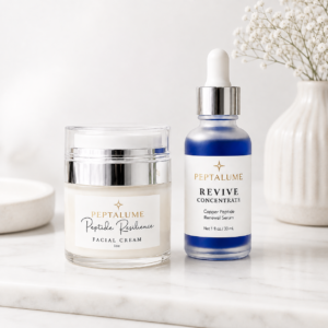 Peptalume Revive Concentrate and Peptide Resilience Facial Cream bundle set